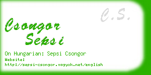 csongor sepsi business card